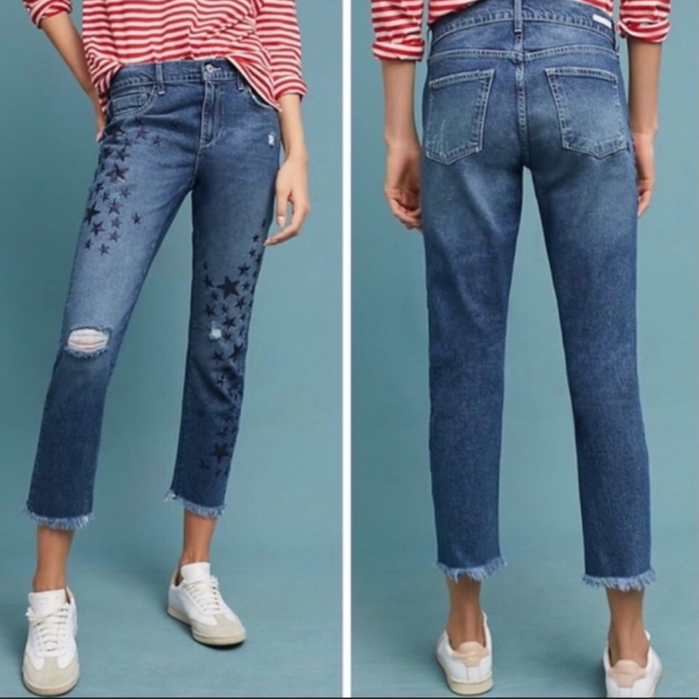 Pilcro and the Letterpress Star Boyfriend Jeans